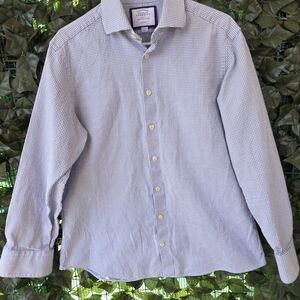 Charles Tyrwhitt Light Blue Micro-dot Dress Shirt